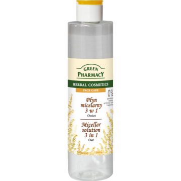 Green Pharm.,plyn,micelarny,3w1, Owies, 250 ml