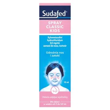 Sudafed XyloSpray dla dzieci, 0,5 mg/ml, aerozol do nosa, 10 ml