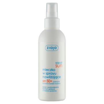 Ziaja Sopot Sun, mleczko w sprayu nawilżające, SPF 50+, 170 ml