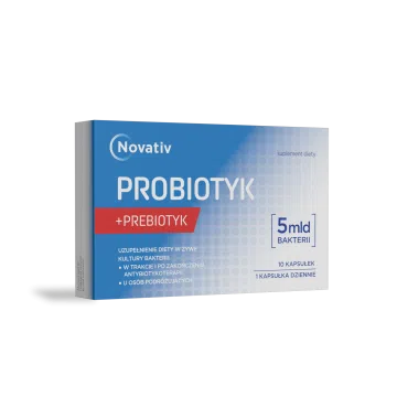 Novativ Probiotyk 5 mld bakterii, kapsułki, 10 sztuk