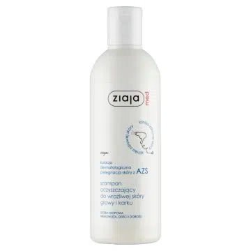 Ziaja Med, Kuracja Dermatologiczna skóry z AZS, szampon oczyszczający do wrażliwej skóry głowy, 300 ml