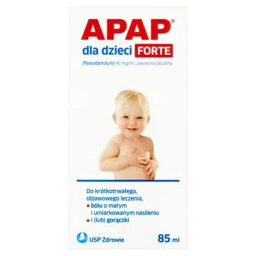 Apap dla dzieci forte, 40 mg/ml, zawiesina doustna, 85 ml