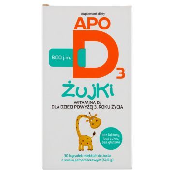 ApoD3 żujki, 800 j.m., kapsułki miękkie do żucia, 30 szt.