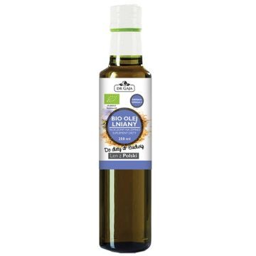 Dr Gaja Olej lniany, tlocz.na zimno,nieraf.dr Budwig, 250 ml