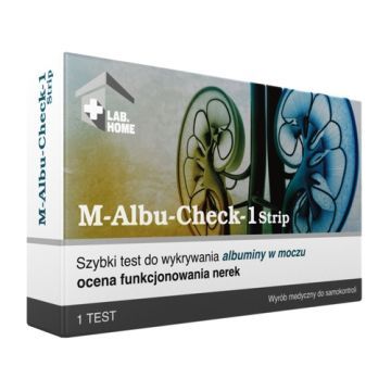 Test M-Albu-Check,d/wykr.albuminy w moczu, 1 szt