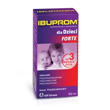 Ibuprom dla Dzieci Forte, 200 mg/5 ml, zaw.doustna, 100 ml