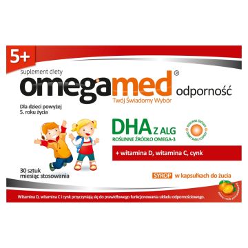 Omegamed Odporność 5+, syrop w kapsułkach do żucia, 30 szt.