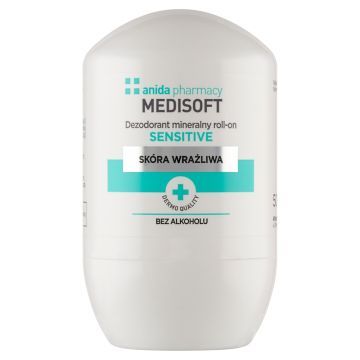 Anida Medisoft Sensitive, dezodorant mineralny, roll-on, 50 ml