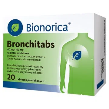 Bronchitabs, 60 mg + 160 mg, tabletki powlekane, 20 szt.