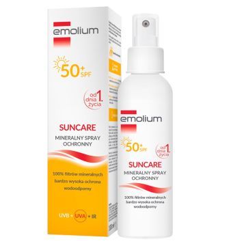 Emolium Suncare, mineralny spray ochronny, SPF 50+, 100 ml