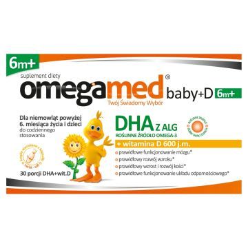 Omegamed Baby + D 6m+, kapsułki twist-off, 30 szt.
