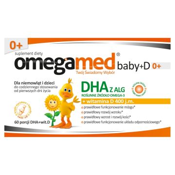 Omegamed Baby+D 0+, kapsułki twist-off, 60 szt.