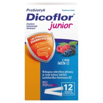 Dicoflor Junior, proszek w saszetkach, 12 szt.