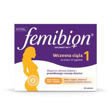 Femibion 1 Wczesna ciąża, tabletki powlekane, 28 szt.