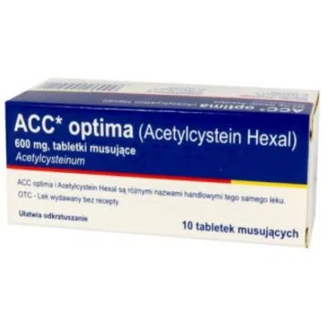 ACC  optima, 600 mg,tabl.mus.,(i.row),MDZ/PhP,Niem,10 szt