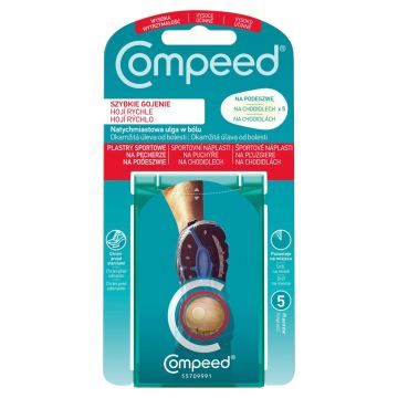 Compeed plastry na pęcherze na podeszwie, sportowe, 5 szt.