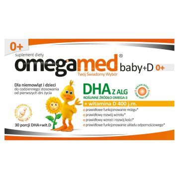 Omegamed Baby+D 0+, kapsułki twist-off, 30 szt.