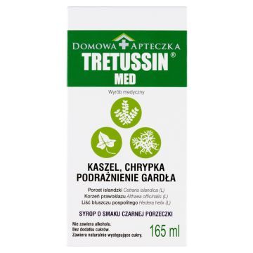 Tretussin Med, syrop, kaszel, chrypka, podrazn.gardla,165 ml
