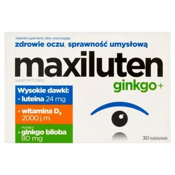 Maxiluten ginkgo+, tabletki, 30 szt.