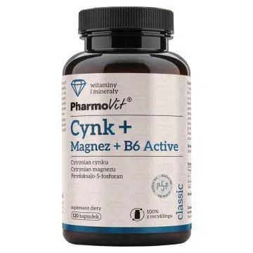 Pharmovit Classic, cynk + magnez + B6 active 83,38 g, 120 szt.