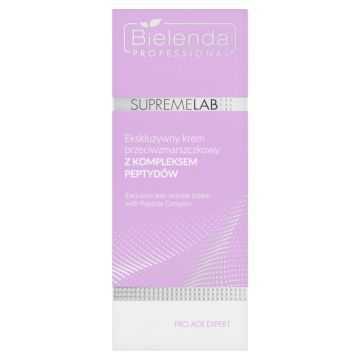 Bielenda Professional SupremeLab, Ekskluzywny krem przeciwzmarszczkowy z kompleksem peptydów, 50 ml