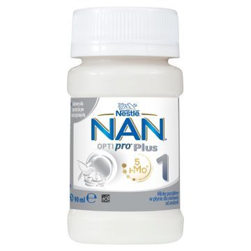 Nan Optipro Plus 1 HM-0, mleko początkowe, płyn, 90 ml x 32 szt.