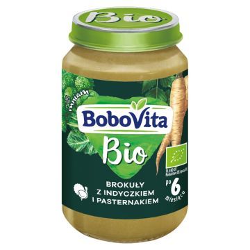 BoboVita Bio, indyczek z brokulem i pasternak,po 6 m-cu,190g