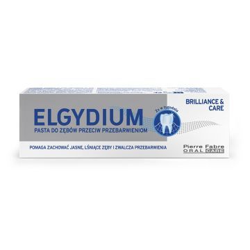 Elgydium Brilliance & Care, pasta do zębów przeciw przebarwieniom, 30ml