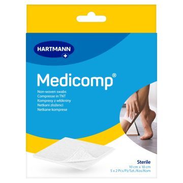 Kompr.wlokn.jal.Medicomp, 10x10, 4w, 10 szt (5x2)