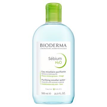 Bioderma Sebium H2O, woda micelarna oczyszczająca skórę, antybakteryjna, 500 ml