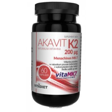 Akavit naturalna witamina K2 200 mcg, kaps., 60 szt