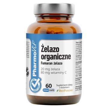 Zelazo organiczne Fumaran zelaza, kaps., 60 szt