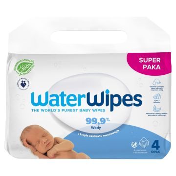 WaterWipes BIO chusteczki nawilżane dla noworodków i niemowląt 240 sztuk