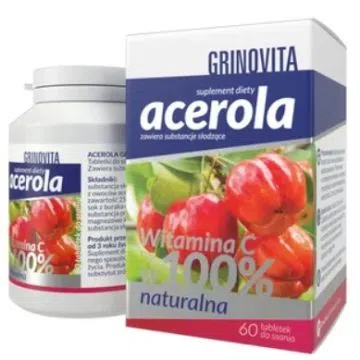 Acerola Grinovita, tabletki do ssania, 60 szt.