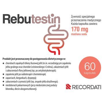 Rebutestin, 170 mg maślanu sodu, kapsułki, 60 szt.