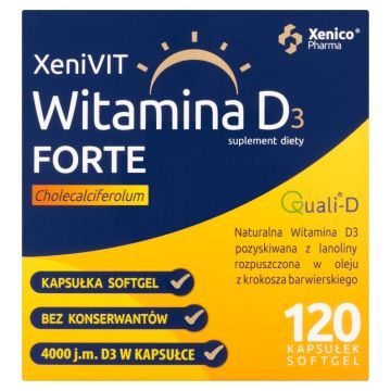 XeniVIT Witamina D3 Forte, kapsułki miękkie, 120 szt.