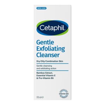 Cetaphil, delikatny żel oczyszczający do twarzy z peelingiem, 178 ml