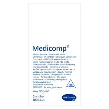 Kompr.wlokn.n/j.Medicomp, 5x5, 4w, 100szt
