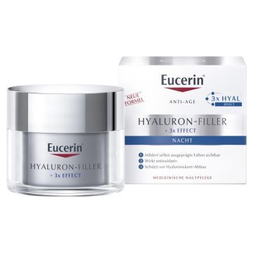 Eucerin Hyaluron Filler+3x Effect, krem,na noc, 50 ml