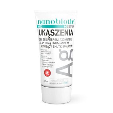 Nanobiotic Med Silver Żel ze srebrem axonnite alantoiną i rumiankiem łagodzący skutki ukąszeń, 40 ml