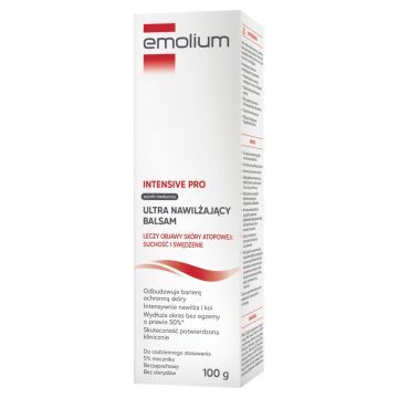 Emolium Intensive Pro, balsam ultra nawilżający, skóra sucha, wrażliwa i atopowa, 100 g