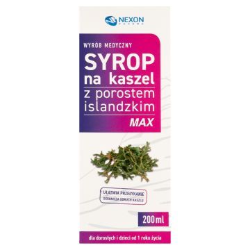 Syrop na kaszel z porostem islandzkim Max, 200 ml