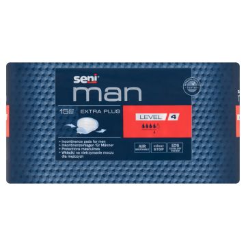 Seni Man Extra Plus Level 4,pieluchy,anatom.,dla mężcz,15szt