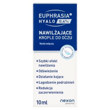 Euphrasia Hyalo 0,4%, krople do oczu, nawilzajace, 10 ml
