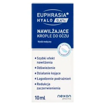 Euphrasia Hyalo 0,4%, krople do oczu, nawilzajace, 10 ml