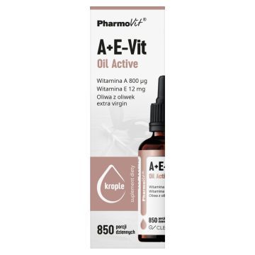 A+E-Vit Oil Active Clean label Pharmovit, krople, 30 ml