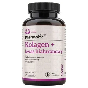 Pharmovit Classic, Kolagen + kwas hialuronowy, kapsułki., 90 szt.