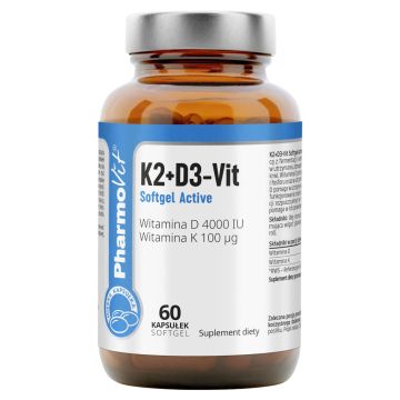 Pharmovit, K2+D3-Vit Softgel Active, kapsułki miękkie, 60 szt.
