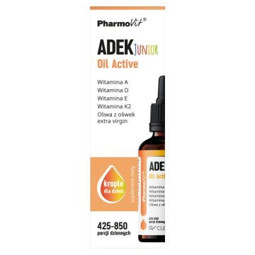 ADEK Junior Oil Active Clean label Pharmovit, krople, 30ml