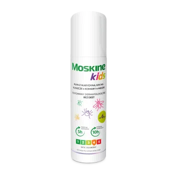 Moskine Kids płyn na komary, kleszcze, meszek, z Ikarydyna 10%, 80ml